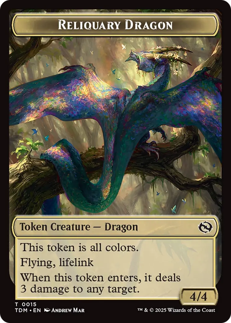 Reliquary Dragon // Dragon (0011) Double-Sided Token [Tarkir: Dragonstorm Tokens] 1