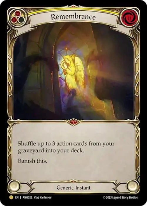Remembrance (Yellow) (Gold) [Anq026] (Compendium Of Rathe - Antiquity Pack)  Rainbow Foil 1