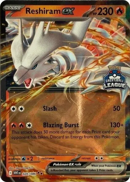 Reshiram Ex (020/086) (Great Ball League) [League & Championship Cards] 1