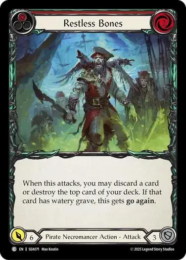 Restless Bones (Red) [Sea071] (High Seas)  Rainbow Foil 1