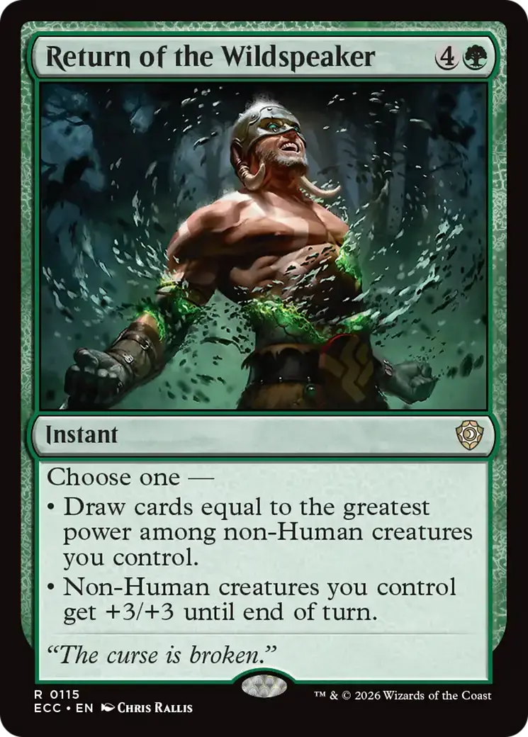 Return Of The Wildspeaker [Lorwyn Eclipsed Commander] 1
