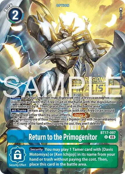 Return To The Primogenitor [Bt17-097] (Regionals 25-26 Season 2 Finalist) [Secret Crisis] 1