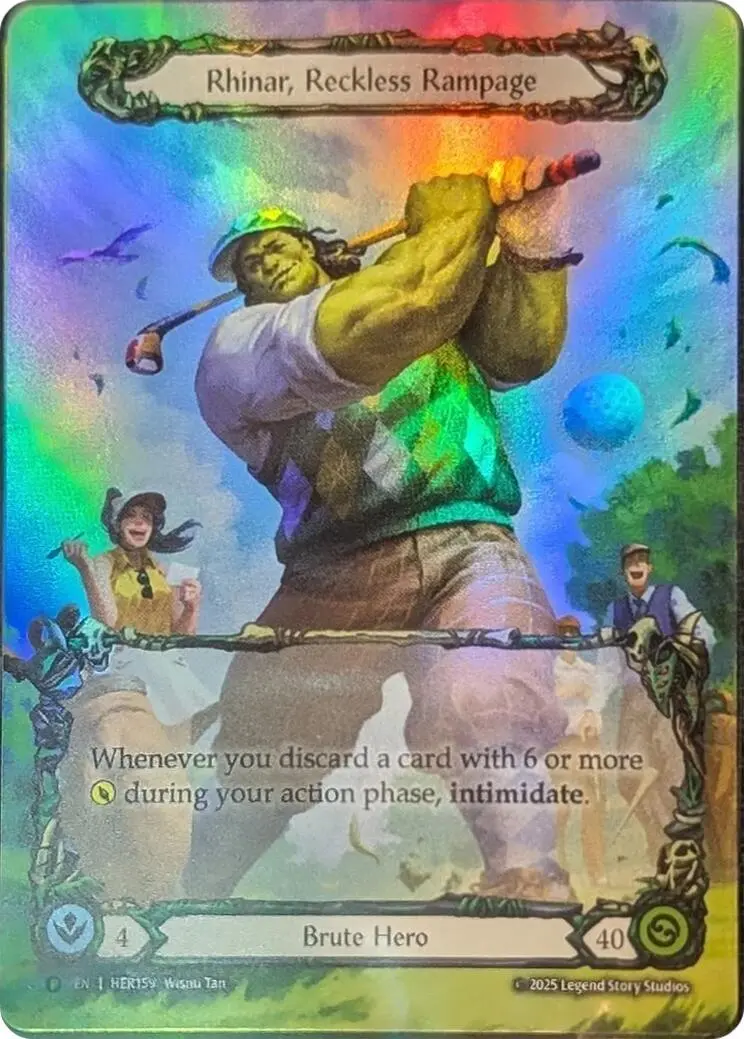 Rhinar, Reckless Rampage [Her159] (Promo)  Rainbow Foil 1