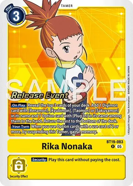 Rika Nonaka [Bt19-083] (Alternate Art) [Starter Deck: Amethyst Mandala Advanced Deck Set Release Event Cards] 1