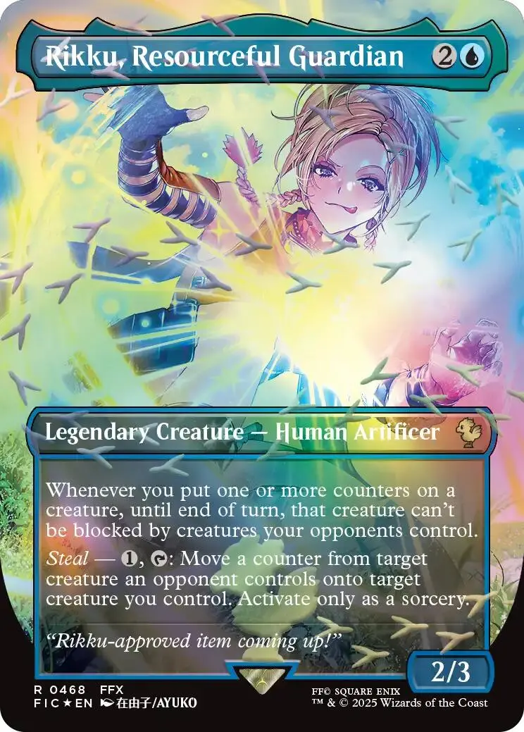 Rikku, Resourceful Guardian (Borderless) (Chocobo Track Foil) [Final Fantasy Commander] 1
