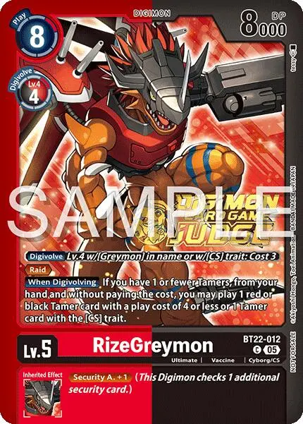 Rizegreymon [Bt22-012] (Judge Pack 2025 Wave 2) [Cyber Eden] 1