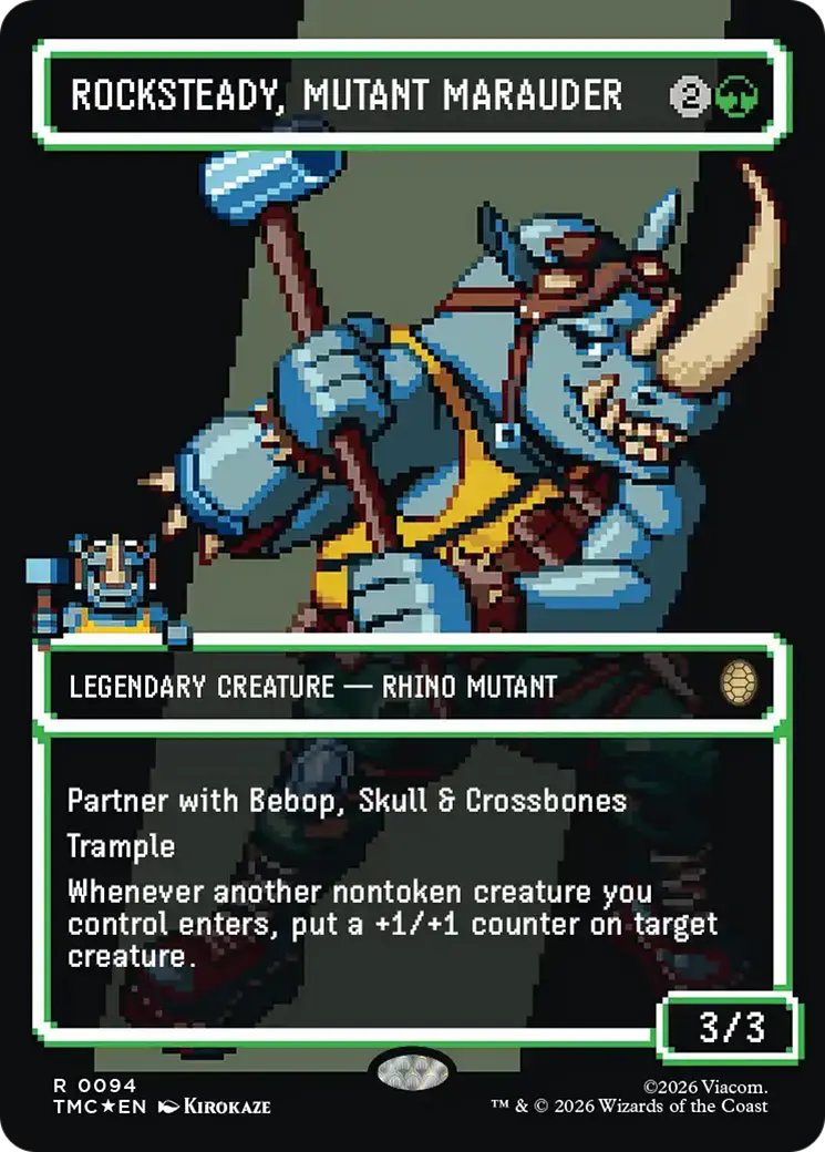 Rocksteady, Mutant Marauder (Borderless) (Surge Foil) [Teenage Mutant Ninja Turtles Commander] 1