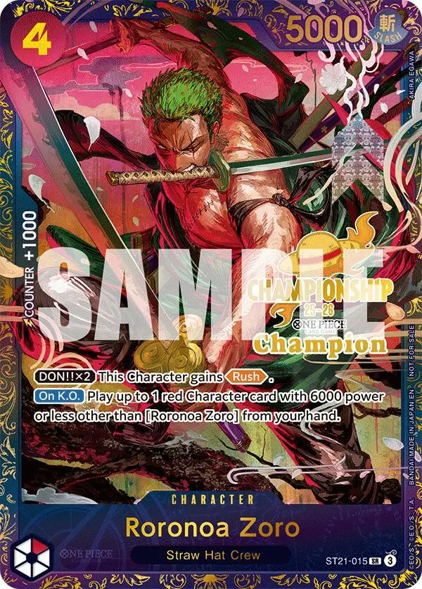 Roronoa Zoro (Cs 25-26 1St Place) [One Piece Promotion Cards] 1