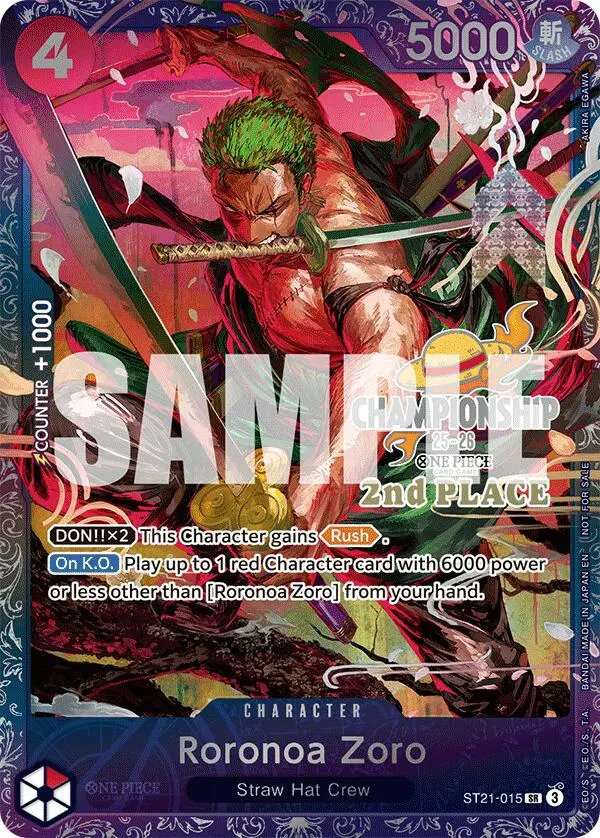 Roronoa Zoro (Cs 25-26 2Nd Place) [One Piece Promotion Cards] 1