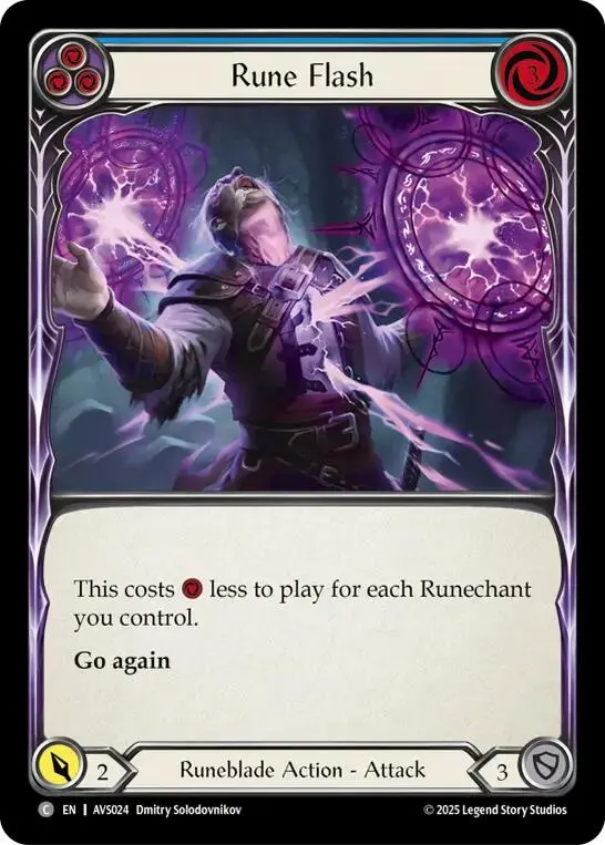Rune Flash (Blue) [Avs024] (Armory Deck: Legends Viserai) 1