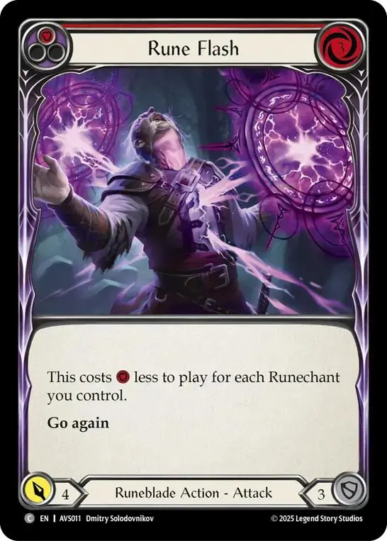 Rune Flash (Red) [Avs011] (Armory Deck: Legends Viserai) 1