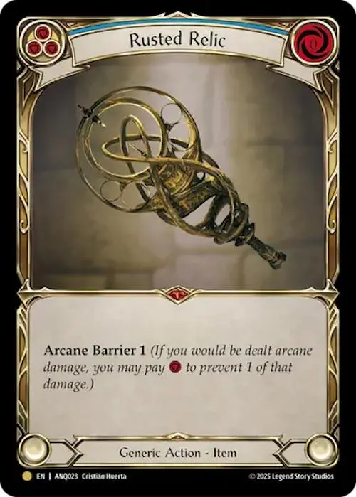 Rusted Relic (Blue) (Gold) [Anq023] (Compendium Of Rathe - Antiquity Pack)  Rainbow Foil 1