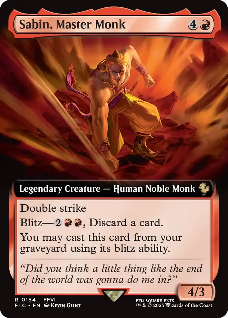 Sabin, Master Monk (Extended Art) [Final Fantasy Commander] 1
