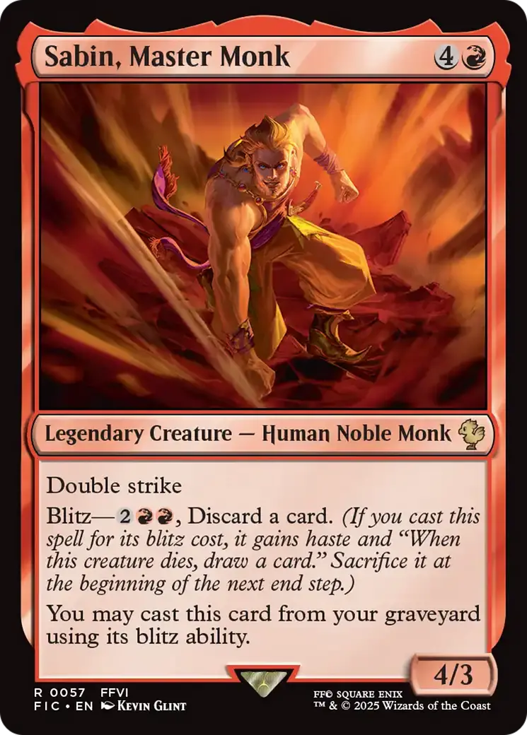 Sabin, Master Monk [Final Fantasy Commander] 1