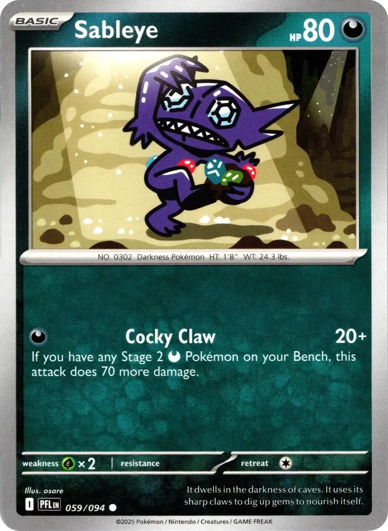 Sableye (059/094) [Mega Evolution: Phantasmal Flames] 1