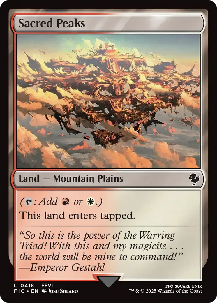 Sacred Peaks [Final Fantasy Commander] 1