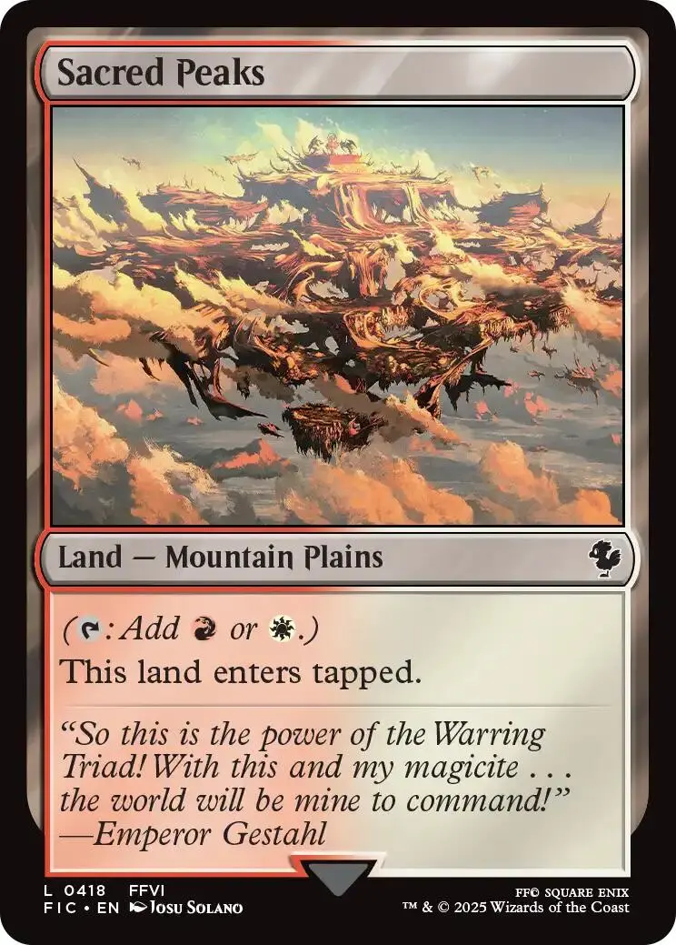 Sacred Peaks (Surge Foil) [Final Fantasy Commander] 1