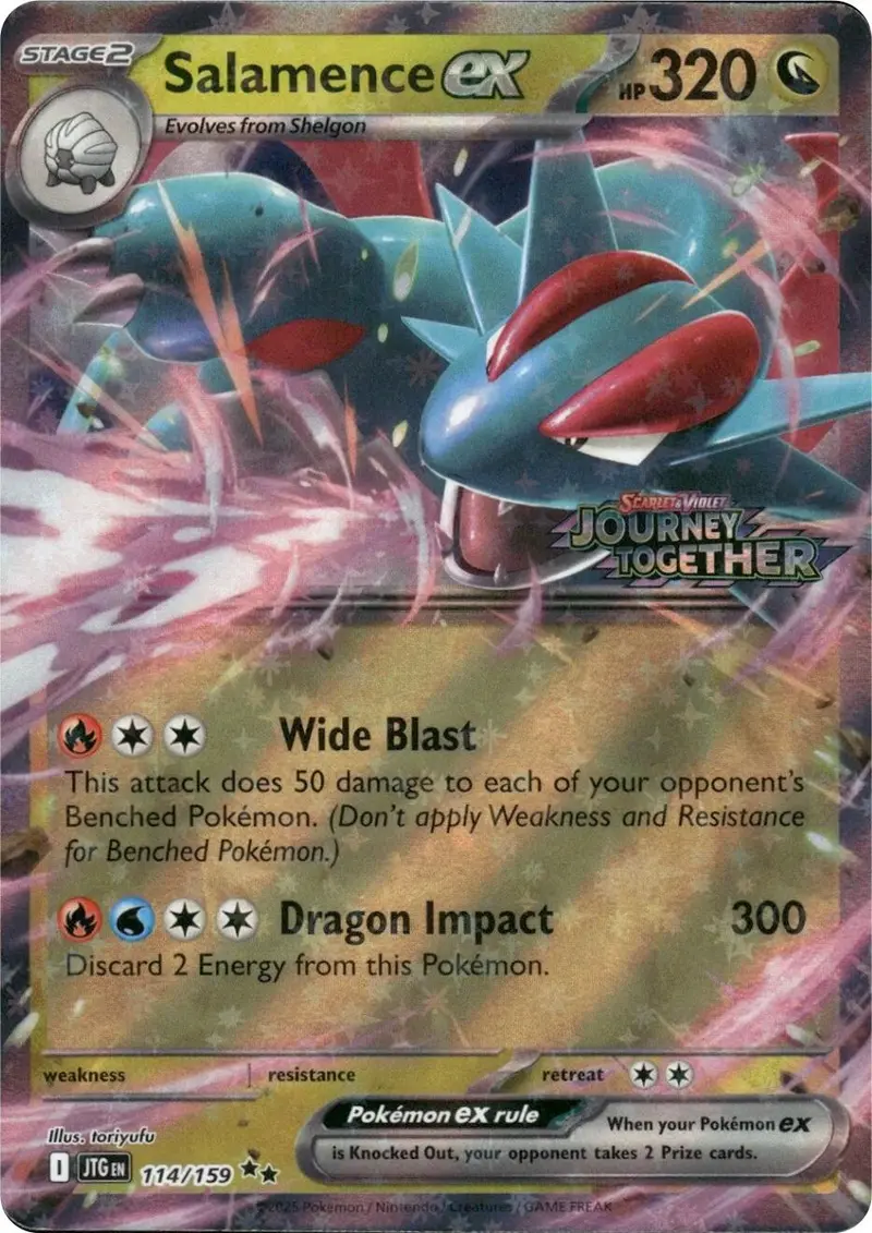 Salamence Ex (114/159) (Journey Together Stamped) [Scarlet & Violet: Journey Together] 1