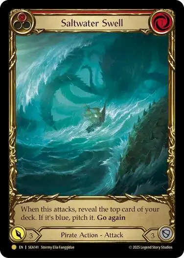 Saltwater Swell (Red) (Treasure) [Sea141] (High Seas)  Cold Foil 1