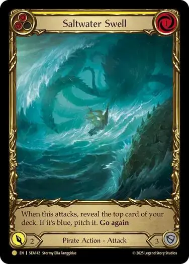 Saltwater Swell (Yellow) (Treasure) [Sea143] (High Seas)  Cold Foil 1