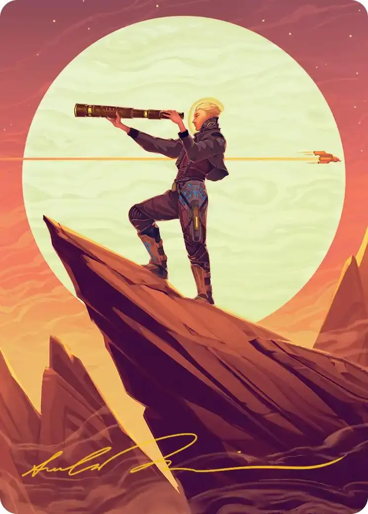 Sami, Wildcat Captain Art Card (Gold-Stamped Signature) [Edge Of Eternities Art Series] 1