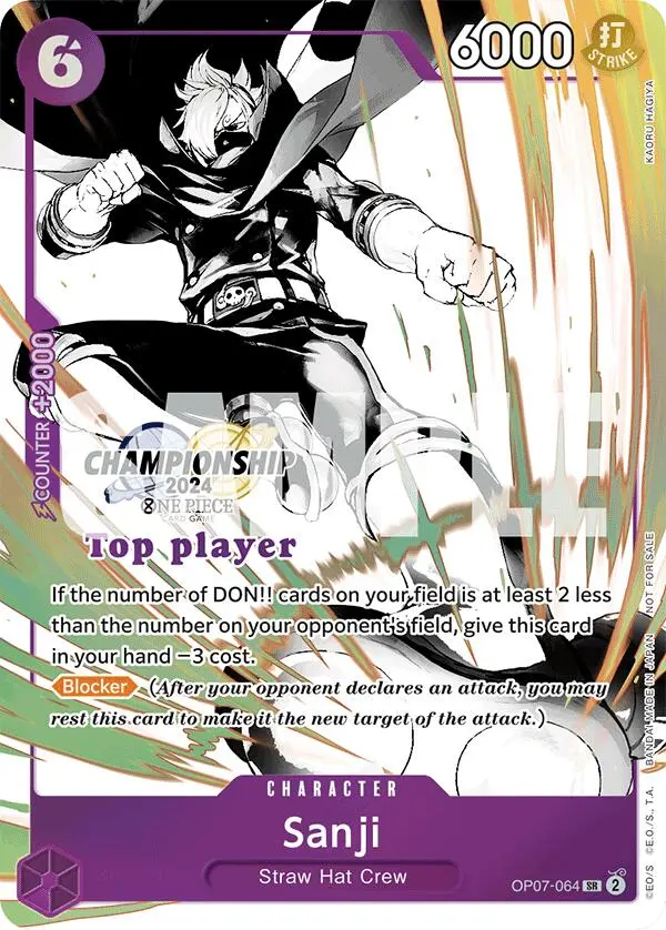 Sanji (Championship 2024 Top Player Pack Vol. 2) [One Piece Promotion Cards] 1