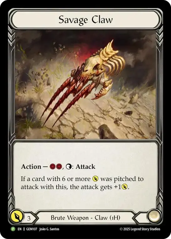 Savage Claw [Gem107] (Gem Pack 4)  Cold Foil 1