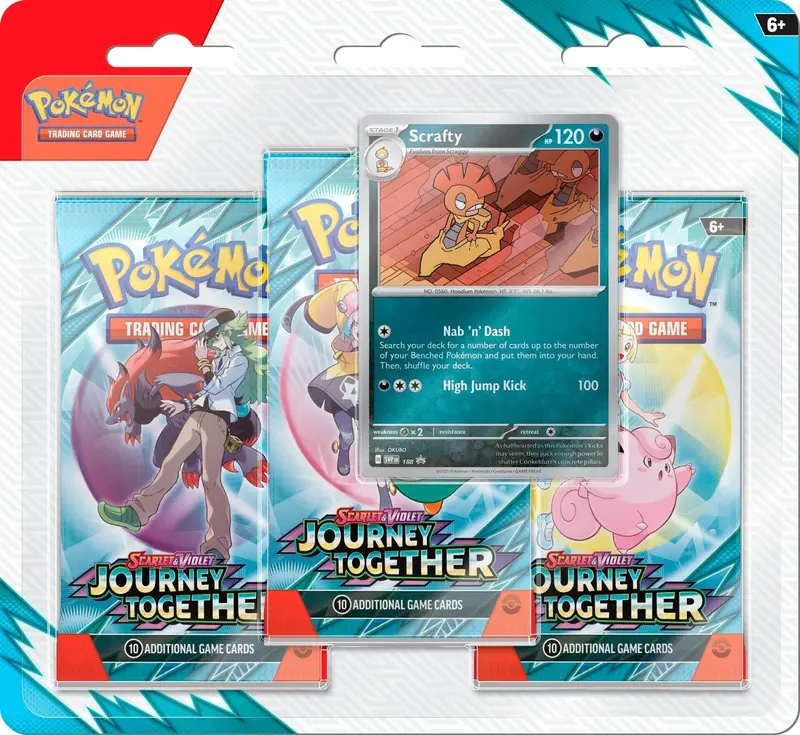 Scarlet & Violet: Journey Together - 3 Pack Blister (Scrafty) 1