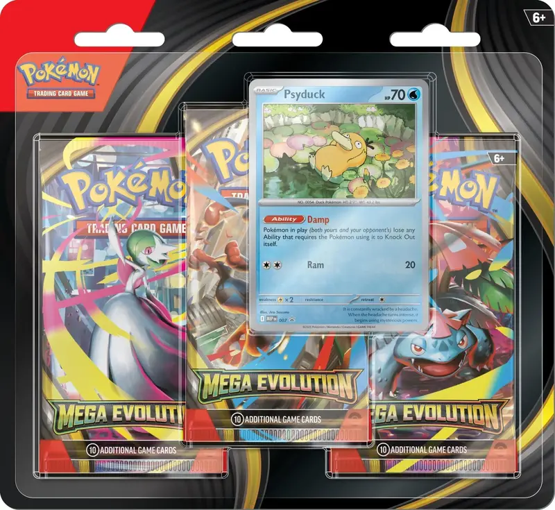 Scarlet & Violet: Mega Evolution - 3 Pack Blister (Psyduck) 1