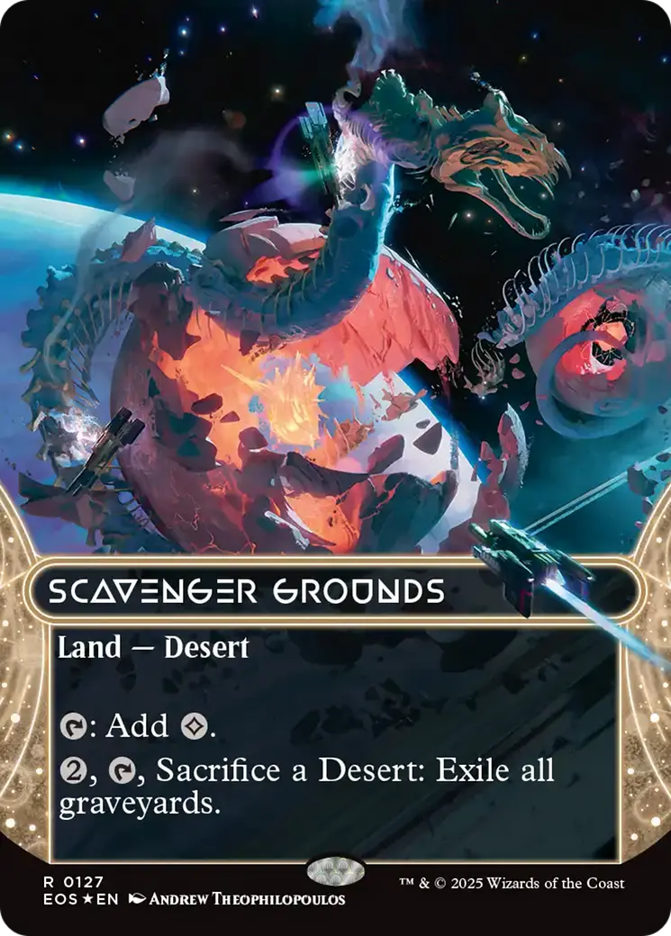 Scavenger Grounds (0127) (Borderless) (Galaxy Foil) [Edge Of Eternities: Stellar Sights] 1