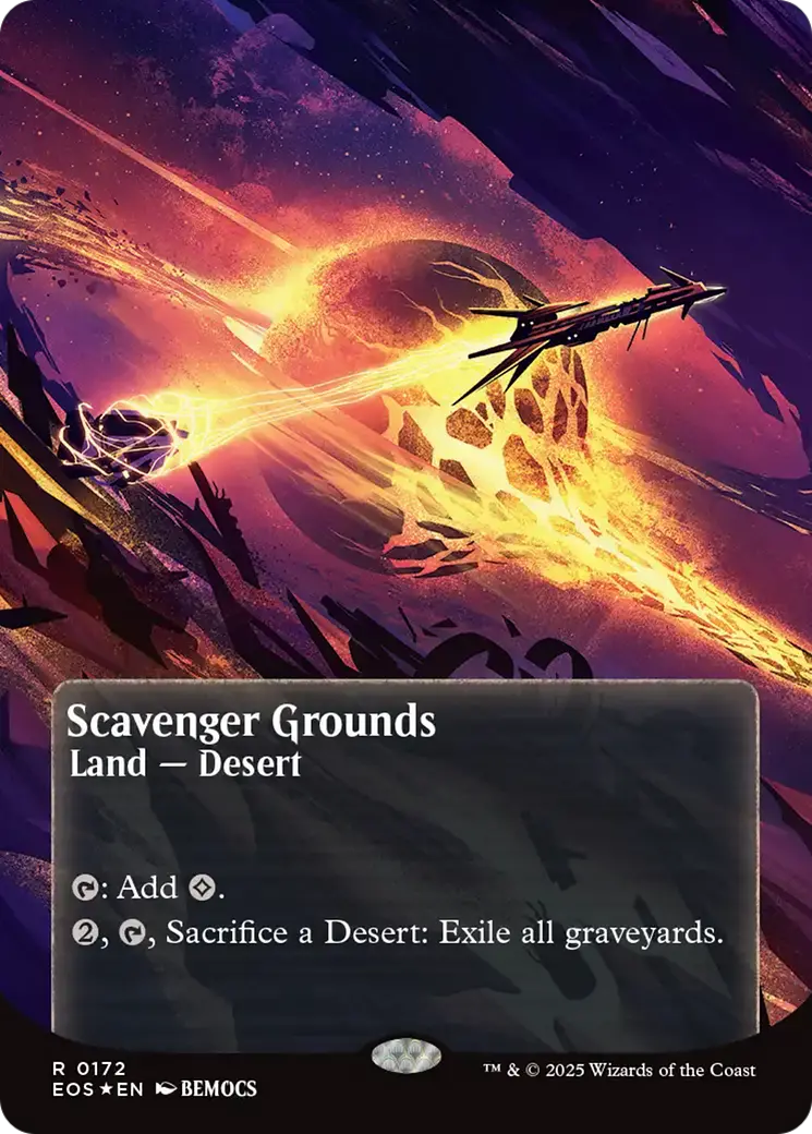 Scavenger Grounds (0172) (Borderless) (Galaxy Foil) [Edge Of Eternities: Stellar Sights] 1