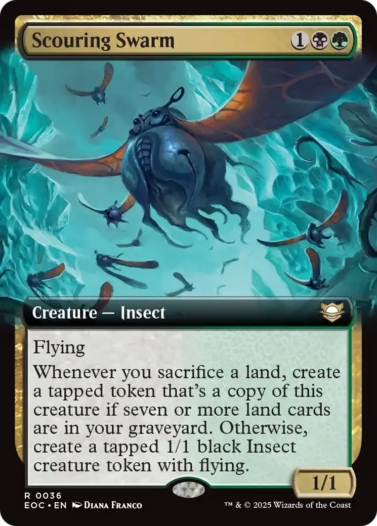 Scouring Swarm (Extended Art) [Edge Of Eternities Commander] 1