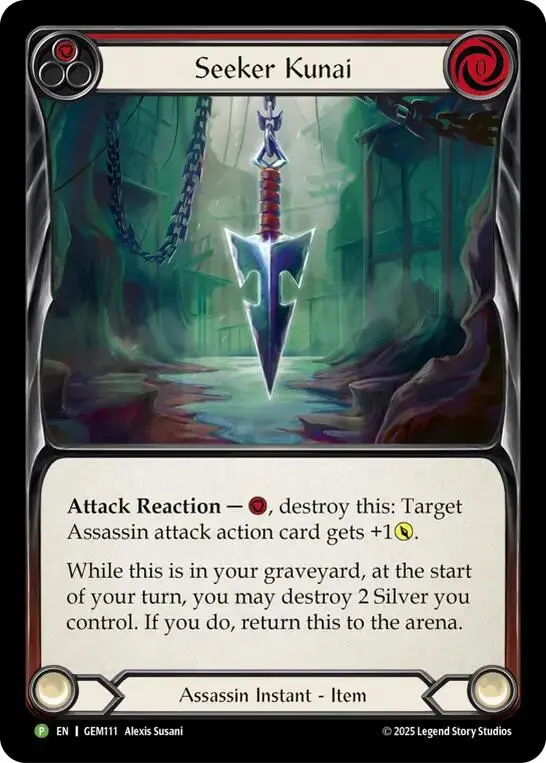 Seeker Kunai (Red) [Gem111] (Gem Pack 4)  Cold Foil 1