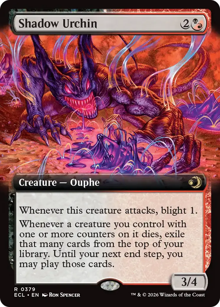 Shadow Urchin (Extended Art) [Lorwyn Eclipsed] 1