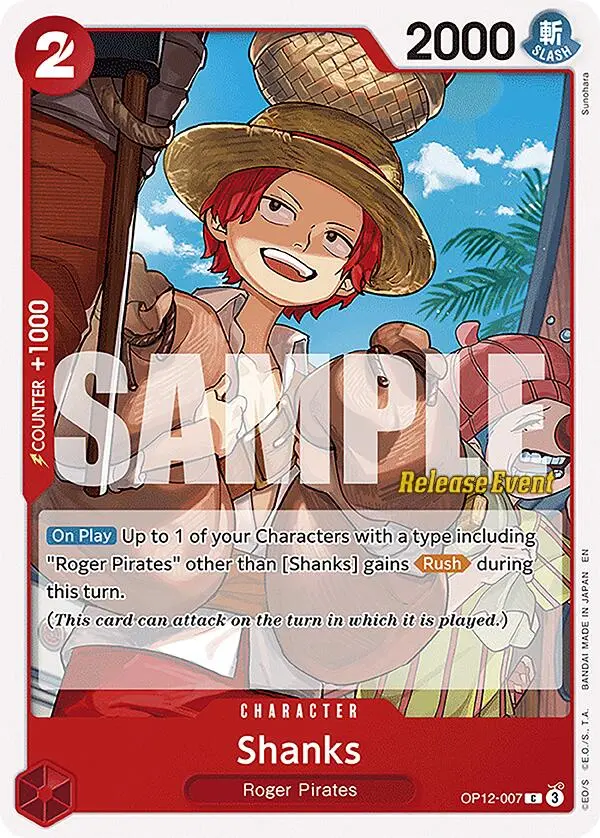 Shanks [Legacy Of The Master Release Event Cards] 1