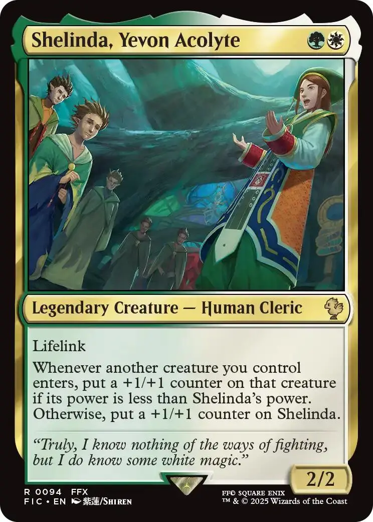 Shelinda, Yevon Acolyte (Surge Foil) [Final Fantasy Commander] 1