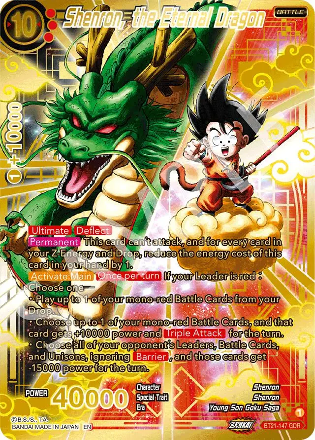 Shenron, The Eternal Dragon (Gdr) (Bt21-147) [Prismatic Clash] 1