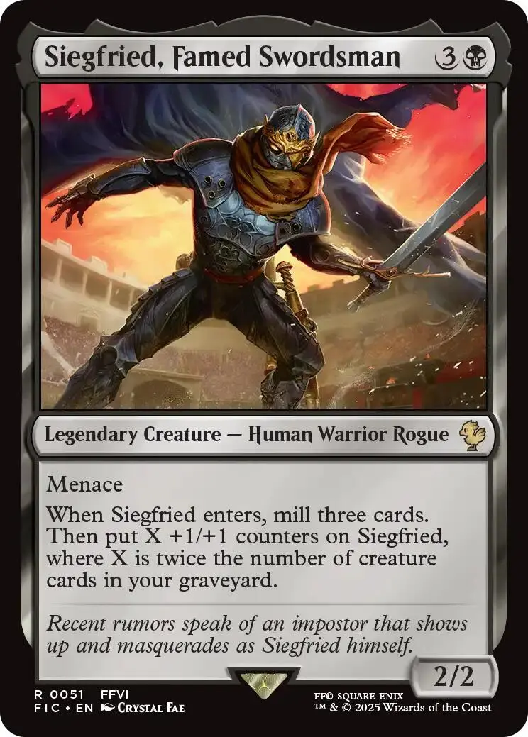 Siegfried, Famed Swordsman (Surge Foil) [Final Fantasy Commander] 1