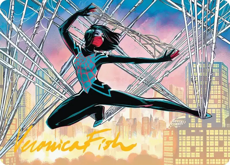 Silk, Web Weaver Art Card (39/54) (Gold-Stamped Signature) [Marvel's Spider-Man Art Series] 1