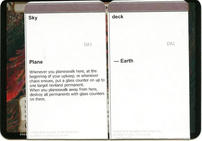 Sky Deck (Black Lotus Unknown Planechase) [Oversize Cards] 1