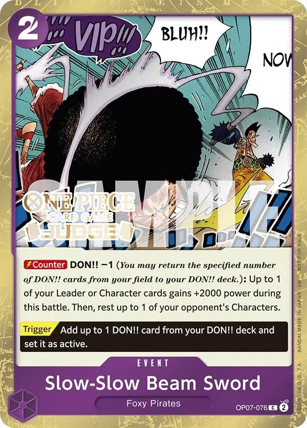 Slow-Slow Beam Sword (Judge Pack Vol. 6) [One Piece Promotion Cards] 1