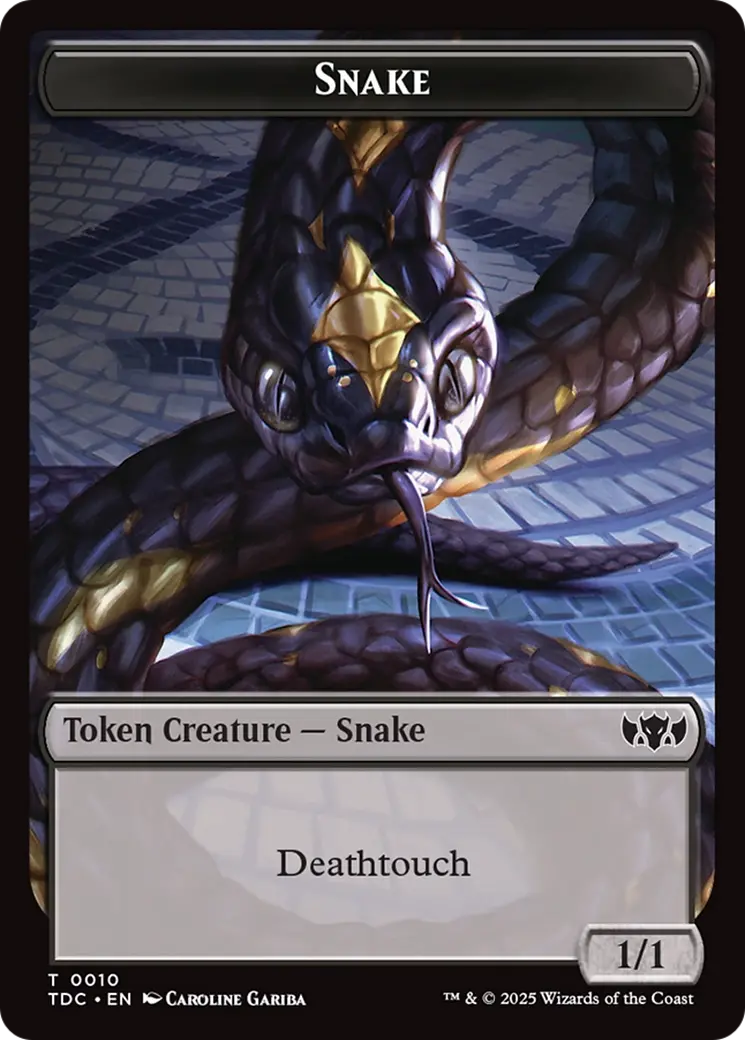 Snake // Myr Double-Sided Token [Tarkir: Dragonstorm Commander Tokens] 1