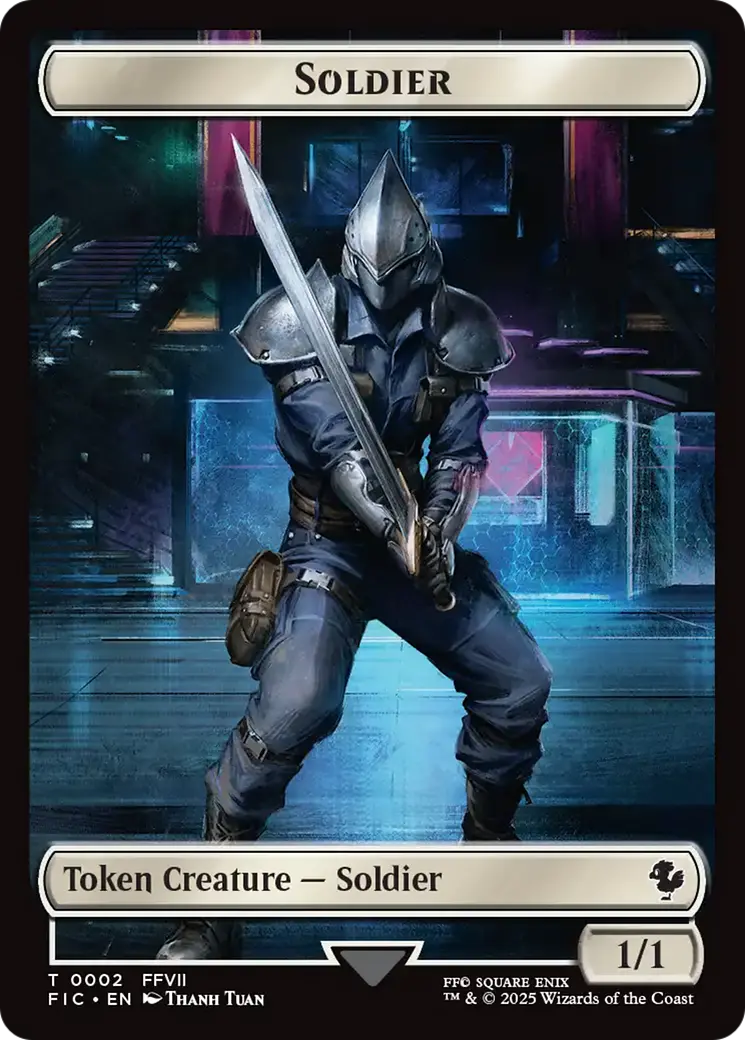 Soldier // Rebel Double-Sided Token [Final Fantasy Commander Tokens] 1