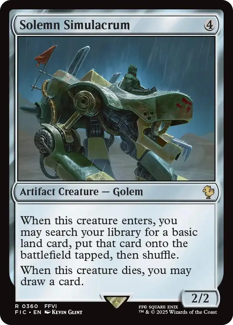 Solemn Simulacrum (Surge Foil) [Final Fantasy Commander] 1