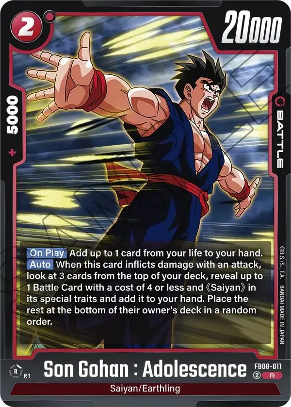 Son Gohan : Adolescence (Fb08-011) [Saiyan's Pride] 1