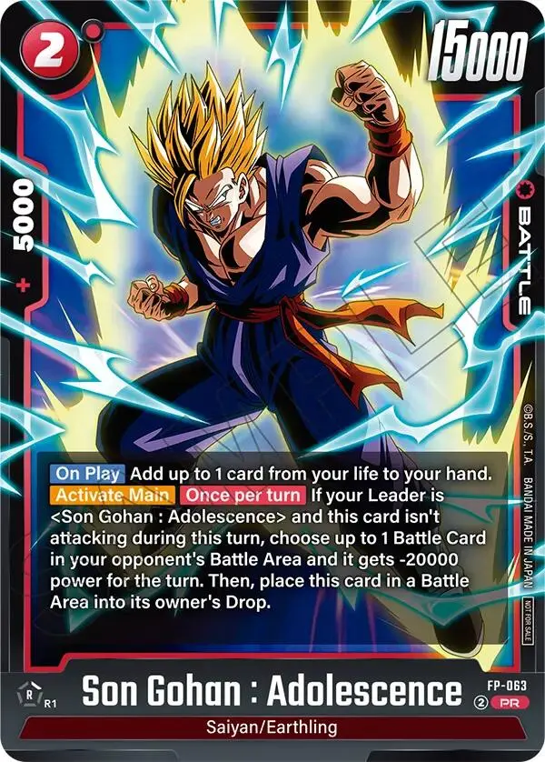 Son Gohan : Adolescence (Tournament Pack 09) [Fusion World Tournament Cards] 1