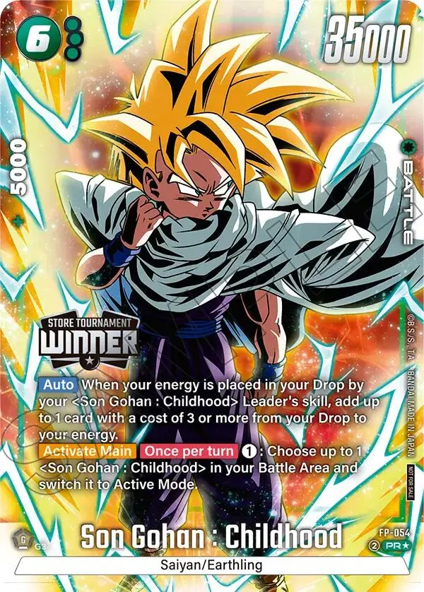 Son Gohan : Childhood (Fp-054) (Tournament Pack 08 - Winner) [Fusion World Tournament Cards] 1