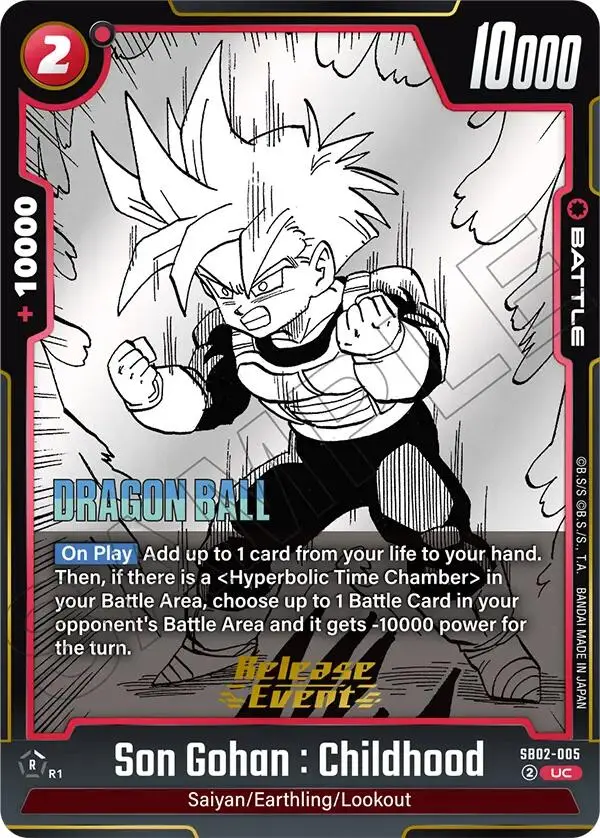 Son Gohan : Childhood (Sb02-005) [Manga Booster 02 Release Event Cards] 1