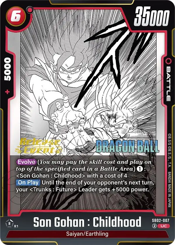 Son Gohan : Childhood (Sb02-007) [Manga Booster 02 Release Event Cards] 1
