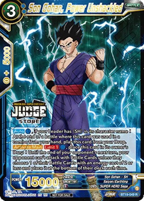 Son Gohan, Power Unshackled (Judge Pack Vol.18) (Store) (Bt19-049) [Judge Promotion Cards] 1